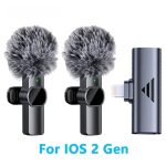 Wireless Lavalier Lapel Microphone Smartphones - Dual IOS