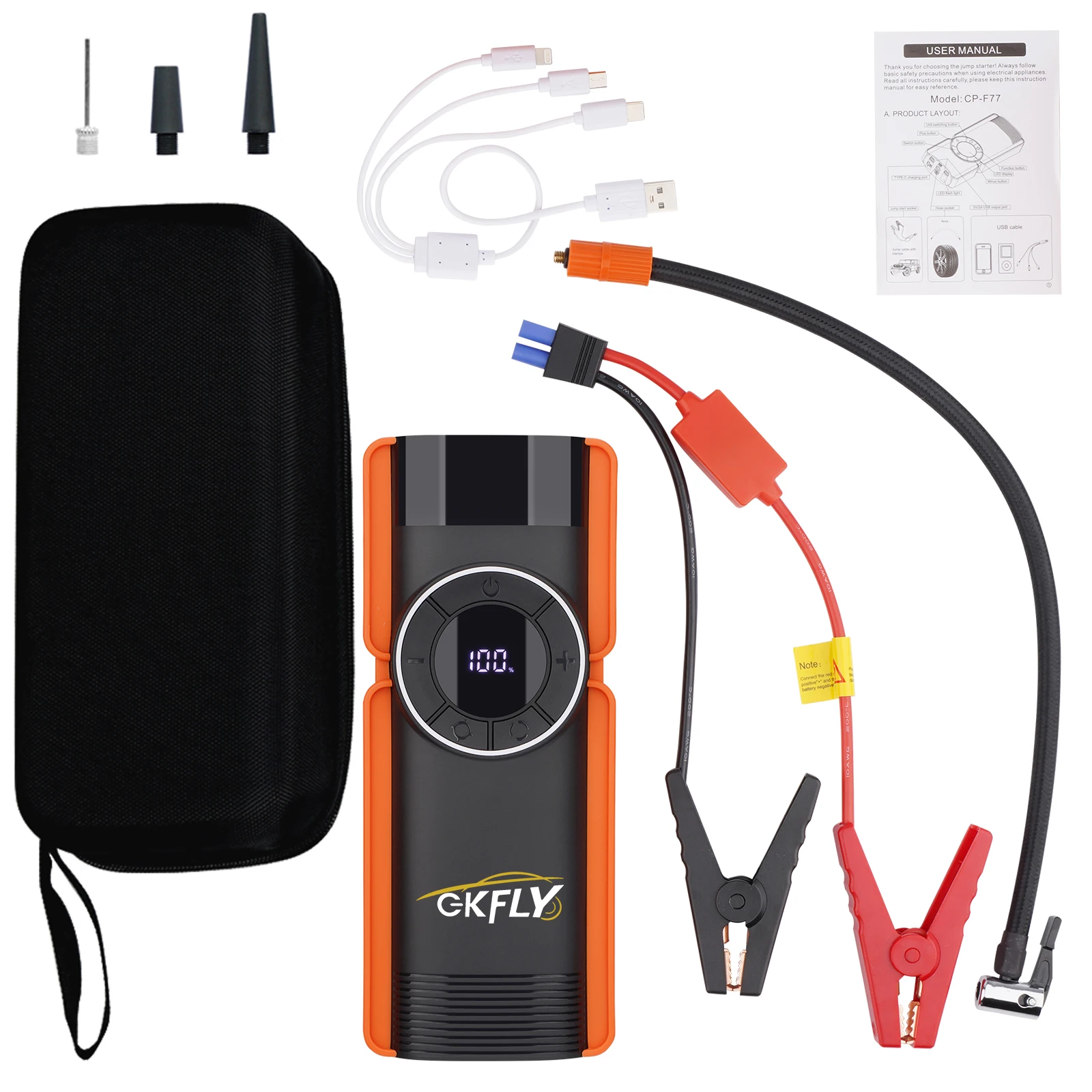 GKFLY-14000mAh-Car-Jump-Starter-4-In-1-Pump-Air-Compressor-1000A-Starting-Device-Power-Bank-6