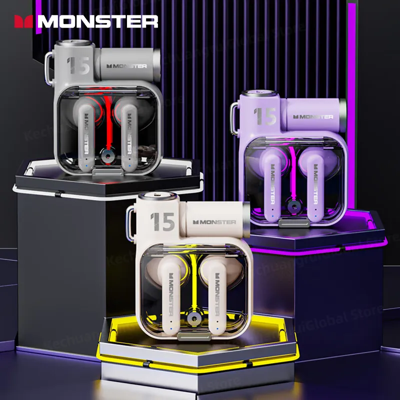 Original-Monster-XKT15-Wireless-Bluetooth-5-3-Earphones-TWS-Gaming-Earbuds-RGB-Flip-Cover-Design-Headset-1