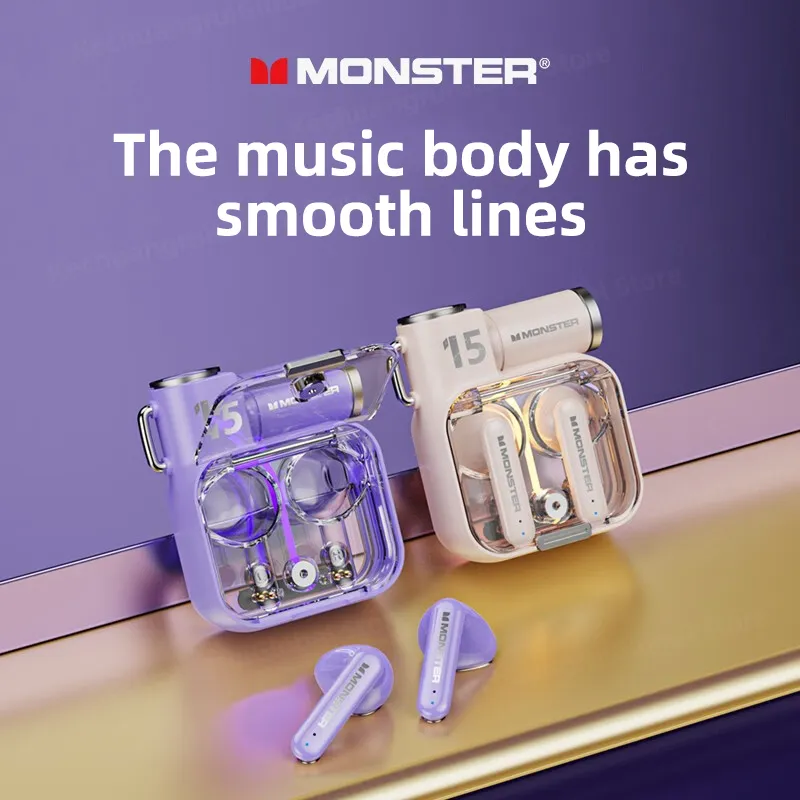 Original-Monster-XKT15-Wireless-Bluetooth-5-3-Earphones-TWS-Gaming-Earbuds-RGB-Flip-Cover-Design-Headset-2