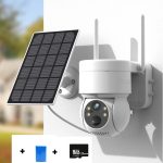 PTZ IP Camera Outdoor Wireless Solar Video Surveillance Camera - Camera Add 128G