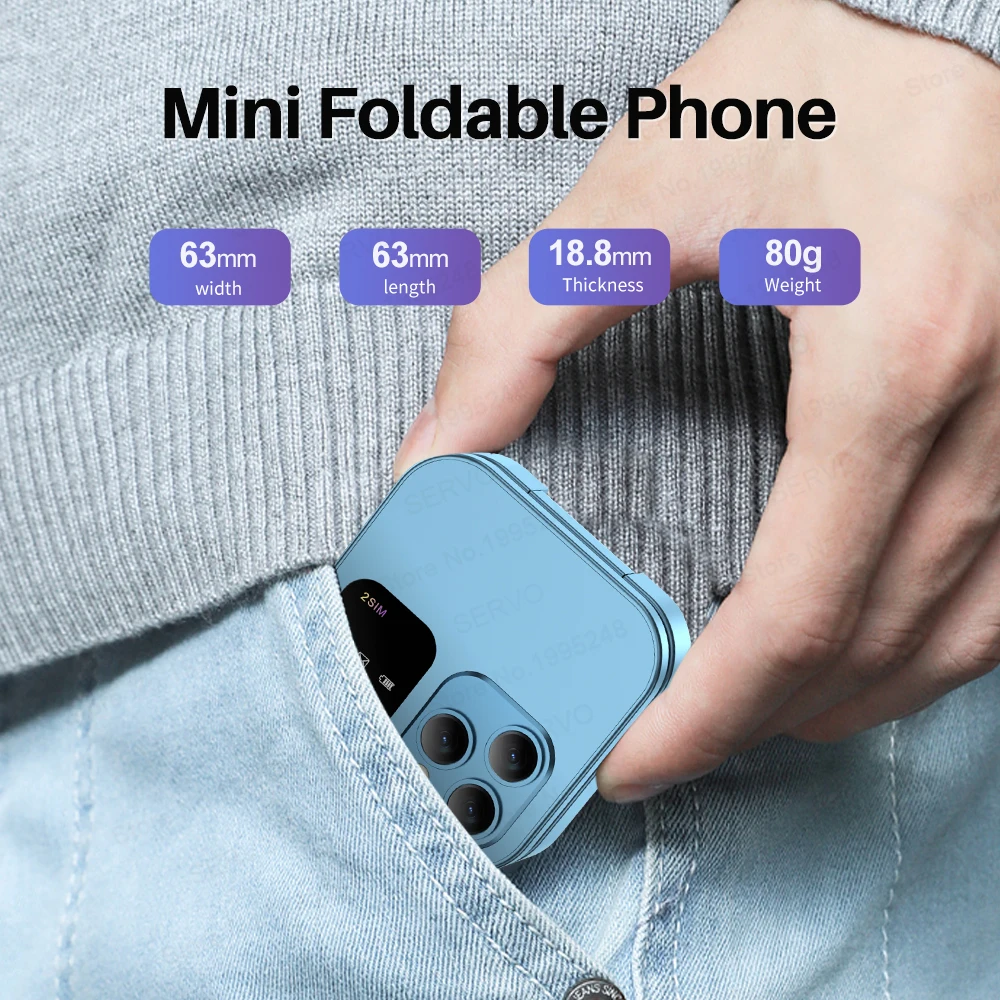 SERVO-i16-Pro-Mini-Fold-Mobile-Phone-Dual-SIM-Card-FM-Radio-Vibration-Magic-Voice-Blacklist-5
