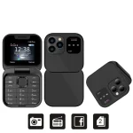 SERVO i16 Pro Mini Fold Mobile Phone - black