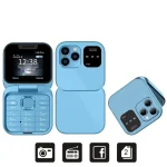 SERVO i16 Pro Mini Fold Mobile Phone - blue