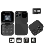 SERVO i16 Pro Mini Fold Mobile Phone - black N 16GB TF card